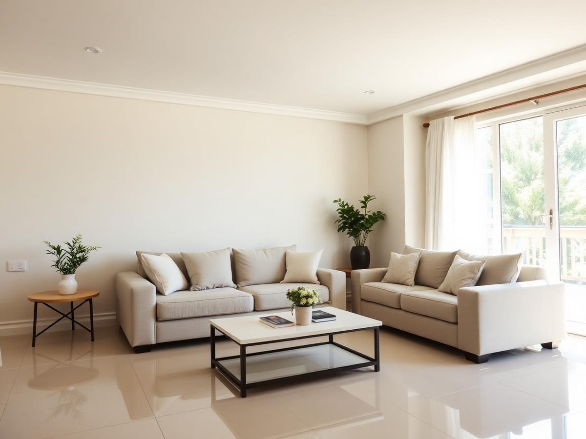 Lounge after a standard clean — Beacon Bay