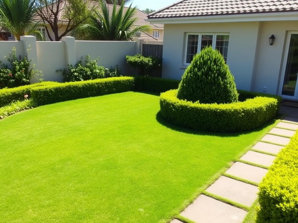 Lawn, hedges and paving — Gonubie